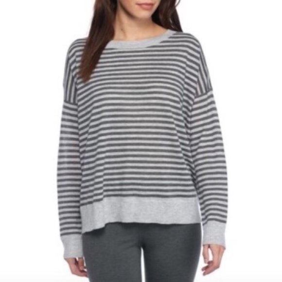 Eileen Fisher Sweaters - Eileen Fisher Boxy Stripe Merino Blend Sweater